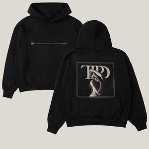 Medium tortured poets dept black hoodie (Taylor swift)